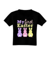 My First Easter - Three Bunnies Toddler T-Shirt Dark by TooLoud-Toddler T-Shirt-TooLoud-Black-2T-Davson Sales