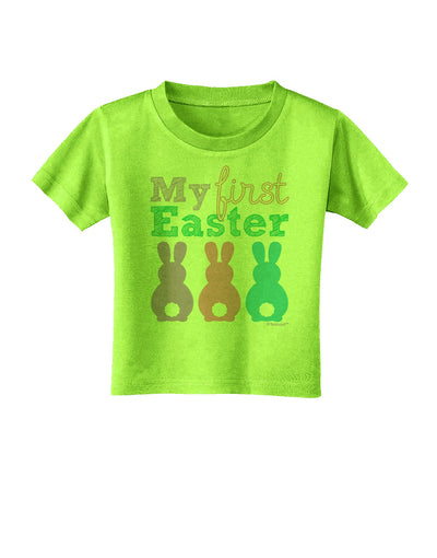 My First Easter - Three Bunnies Toddler T-Shirt by TooLoud-Toddler T-Shirt-TooLoud-Lime-Green-2T-Davson Sales