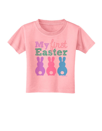 My First Easter - Three Bunnies Toddler T-Shirt by TooLoud-Toddler T-Shirt-TooLoud-Candy-Pink-2T-Davson Sales