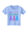 My First Easter - Three Bunnies Toddler T-Shirt by TooLoud-Toddler T-Shirt-TooLoud-Aquatic-Blue-2T-Davson Sales