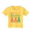 My First Easter - Three Bunnies Toddler T-Shirt by TooLoud-Toddler T-Shirt-TooLoud-Yellow-2T-Davson Sales