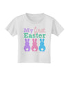 My First Easter - Three Bunnies Toddler T-Shirt by TooLoud-Toddler T-Shirt-TooLoud-White-2T-Davson Sales