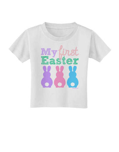 My First Easter - Three Bunnies Toddler T-Shirt by TooLoud-Toddler T-Shirt-TooLoud-White-2T-Davson Sales