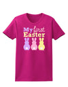 My First Easter - Three Bunnies Womens Dark T-Shirt by TooLoud-Womens T-Shirt-TooLoud-Hot-Pink-Small-Davson Sales