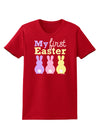 My First Easter - Three Bunnies Womens Dark T-Shirt by TooLoud-Womens T-Shirt-TooLoud-Red-X-Small-Davson Sales