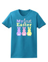 My First Easter - Three Bunnies Womens Dark T-Shirt by TooLoud-Womens T-Shirt-TooLoud-Turquoise-X-Small-Davson Sales