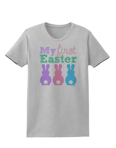 My First Easter - Three Bunnies Womens T-Shirt by TooLoud-Womens T-Shirt-TooLoud-AshGray-X-Small-Davson Sales