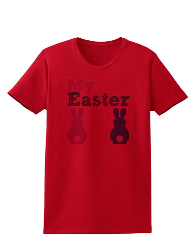 My First Easter - Three Bunnies Womens T-Shirt by TooLoud-Womens T-Shirt-TooLoud-Red-X-Small-Davson Sales