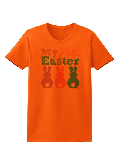 My First Easter - Three Bunnies Womens T-Shirt by TooLoud-Womens T-Shirt-TooLoud-Orange-X-Small-Davson Sales