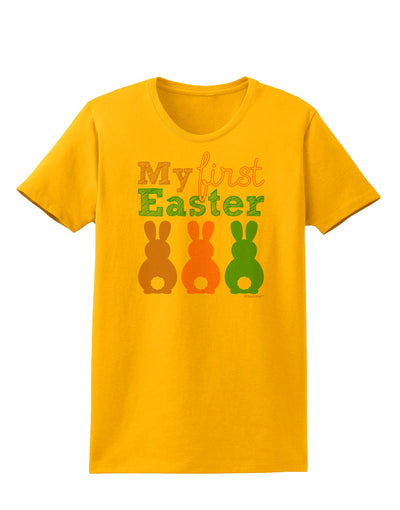 My First Easter - Three Bunnies Womens T-Shirt by TooLoud-Womens T-Shirt-TooLoud-Gold-X-Small-Davson Sales