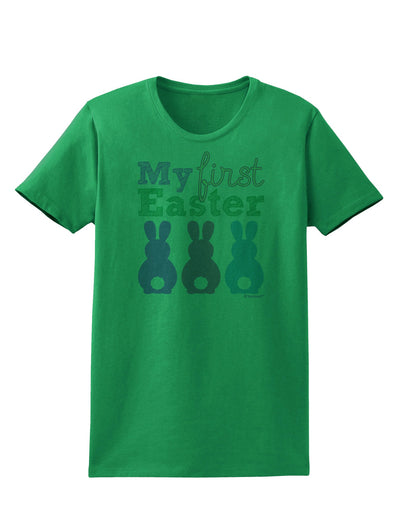 My First Easter - Three Bunnies Womens T-Shirt by TooLoud-Womens T-Shirt-TooLoud-Kelly-Green-X-Small-Davson Sales