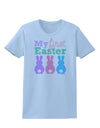 My First Easter - Three Bunnies Womens T-Shirt by TooLoud-Womens T-Shirt-TooLoud-Light-Blue-X-Small-Davson Sales