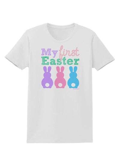 My First Easter - Three Bunnies Womens T-Shirt by TooLoud-Womens T-Shirt-TooLoud-White-X-Small-Davson Sales