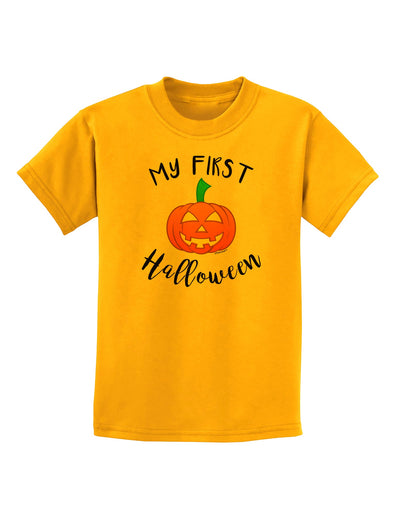 My First Halloween Childrens T-Shirt by TooLoud-Childrens T-Shirt-TooLoud-Gold-X-Small-Davson Sales