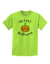 My First Halloween Childrens T-Shirt by TooLoud-Childrens T-Shirt-TooLoud-Lime-Green-X-Small-Davson Sales