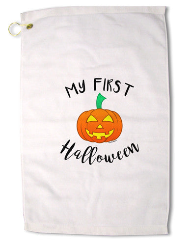 My First Halloween Premium Cotton Golf Towel - 16 x 25 inch by TooLoud-Golf Towel-TooLoud-16x25"-Davson Sales