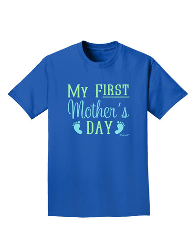 My First Mother's Day - Baby Feet - Blue Adult Dark T-Shirt by TooLoud-Mens T-Shirt-TooLoud-Royal-Blue-Small-Davson Sales