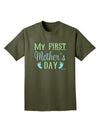 My First Mother's Day - Baby Feet - Blue Adult Dark T-Shirt by TooLoud-Mens T-Shirt-TooLoud-Military-Green-Small-Davson Sales