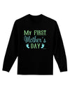 My First Mother's Day - Baby Feet - Blue Adult Long Sleeve Dark T-Shirt by TooLoud-TooLoud-Black-Small-Davson Sales