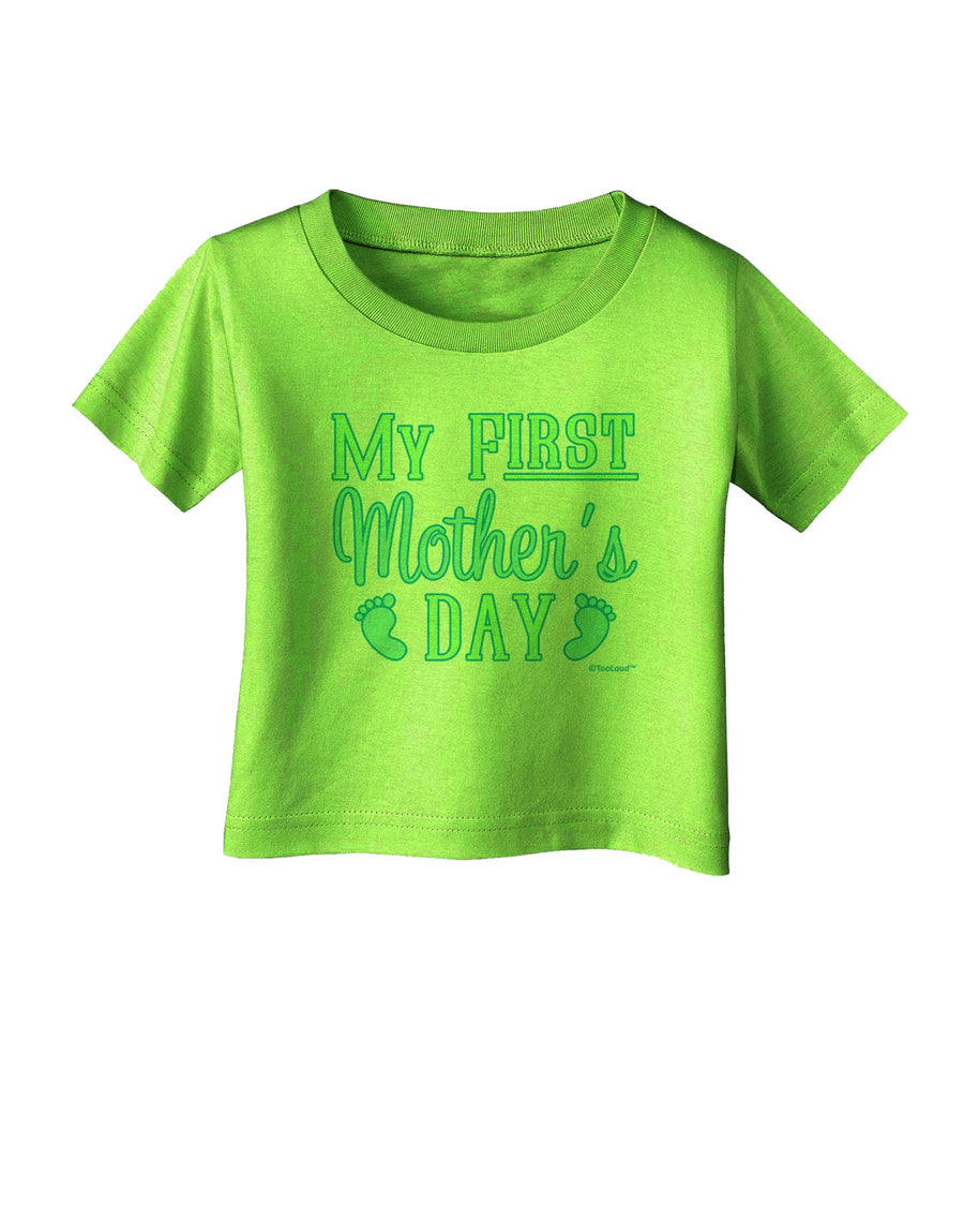 My First Mother's Day - Baby Feet - Blue Infant T-Shirt by TooLoud-Infant T-Shirt-TooLoud-White-06-Months-Davson Sales