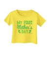 My First Mother's Day - Baby Feet - Blue Infant T-Shirt by TooLoud-Infant T-Shirt-TooLoud-Yellow-06-Months-Davson Sales