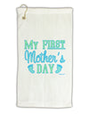 My First Mother's Day - Baby Feet - Blue Micro Terry Gromet Golf Towel 16 x 25 inch by TooLoud-Golf Towel-TooLoud-White-Davson Sales