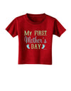 My First Mother's Day - Baby Feet - Blue Toddler T-Shirt Dark by TooLoud-Toddler T-Shirt-TooLoud-Red-2T-Davson Sales