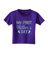 My First Mother's Day - Baby Feet - Blue Toddler T-Shirt Dark by TooLoud-Toddler T-Shirt-TooLoud-Purple-2T-Davson Sales