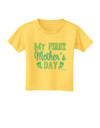 My First Mother's Day - Baby Feet - Blue Toddler T-Shirt by TooLoud-Toddler T-Shirt-TooLoud-Yellow-2T-Davson Sales