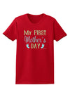 My First Mother's Day - Baby Feet - Blue Womens Dark T-Shirt by TooLoud-Womens T-Shirt-TooLoud-Red-X-Small-Davson Sales