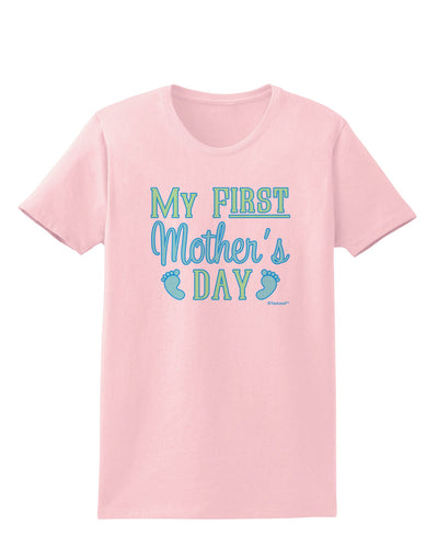 My First Mother's Day - Baby Feet - Blue Womens T-Shirt by TooLoud-Womens T-Shirt-TooLoud-PalePink-X-Small-Davson Sales