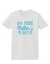 My First Mother's Day - Baby Feet - Blue Womens T-Shirt by TooLoud-Womens T-Shirt-TooLoud-White-X-Small-Davson Sales