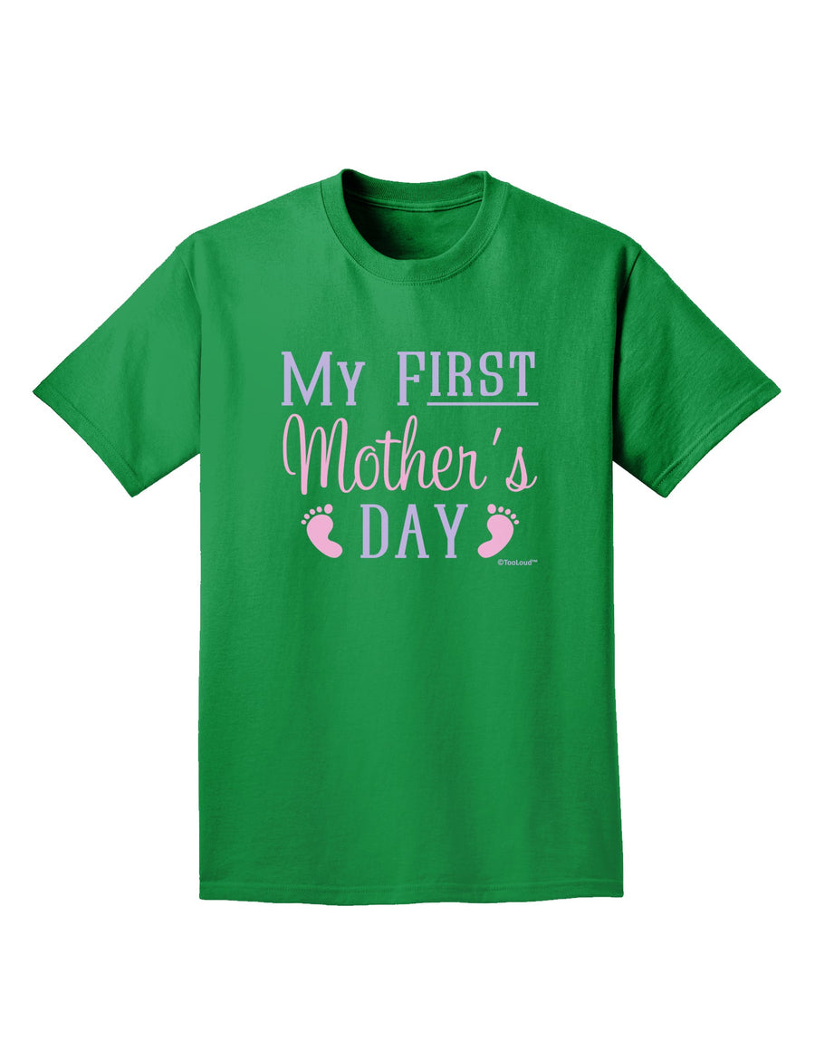 My First Mother's Day - Baby Feet - Pink Adult Dark T-Shirt by TooLoud-Mens T-Shirt-TooLoud-Purple-Small-Davson Sales