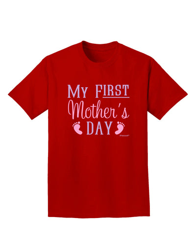 My First Mother's Day - Baby Feet - Pink Adult Dark T-Shirt by TooLoud-Mens T-Shirt-TooLoud-Red-Small-Davson Sales