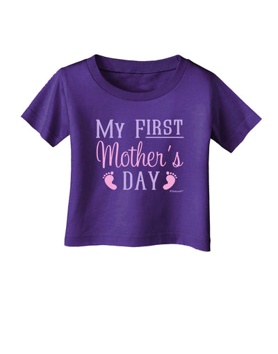 My First Mother's Day - Baby Feet - Pink Infant T-Shirt Dark by TooLoud-Infant T-Shirt-TooLoud-Purple-06-Months-Davson Sales