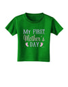 My First Mother's Day - Baby Feet - Pink Toddler T-Shirt Dark by TooLoud-Toddler T-Shirt-TooLoud-Clover-Green-2T-Davson Sales