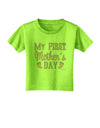 My First Mother's Day - Baby Feet - Pink Toddler T-Shirt by TooLoud-Toddler T-Shirt-TooLoud-Lime-Green-2T-Davson Sales