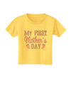 My First Mother's Day - Baby Feet - Pink Toddler T-Shirt by TooLoud-Toddler T-Shirt-TooLoud-Yellow-2T-Davson Sales