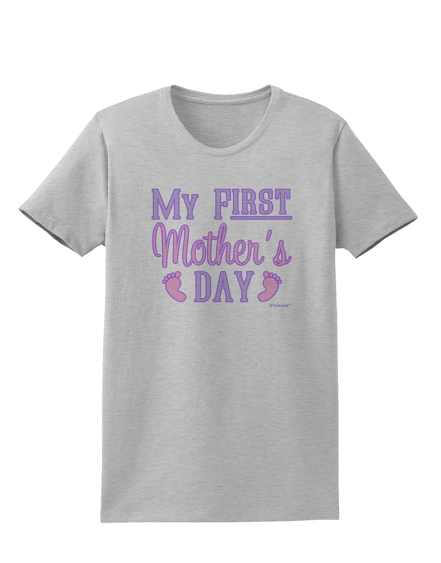 My First Mother's Day - Baby Feet - Pink Womens T-Shirt by TooLoud-Womens T-Shirt-TooLoud-White-X-Small-Davson Sales