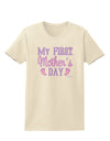 My First Mother's Day - Baby Feet - Pink Womens T-Shirt by TooLoud-Womens T-Shirt-TooLoud-Natural-X-Small-Davson Sales