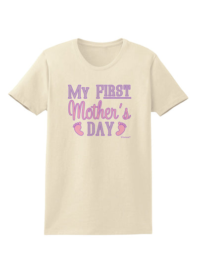 My First Mother's Day - Baby Feet - Pink Womens T-Shirt by TooLoud-Womens T-Shirt-TooLoud-Natural-X-Small-Davson Sales