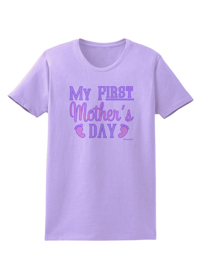 My First Mother's Day - Baby Feet - Pink Womens T-Shirt by TooLoud-Womens T-Shirt-TooLoud-Lavender-X-Small-Davson Sales