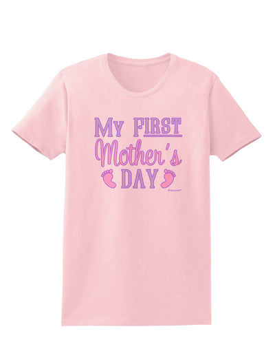 My First Mother's Day - Baby Feet - Pink Womens T-Shirt by TooLoud-Womens T-Shirt-TooLoud-PalePink-X-Small-Davson Sales