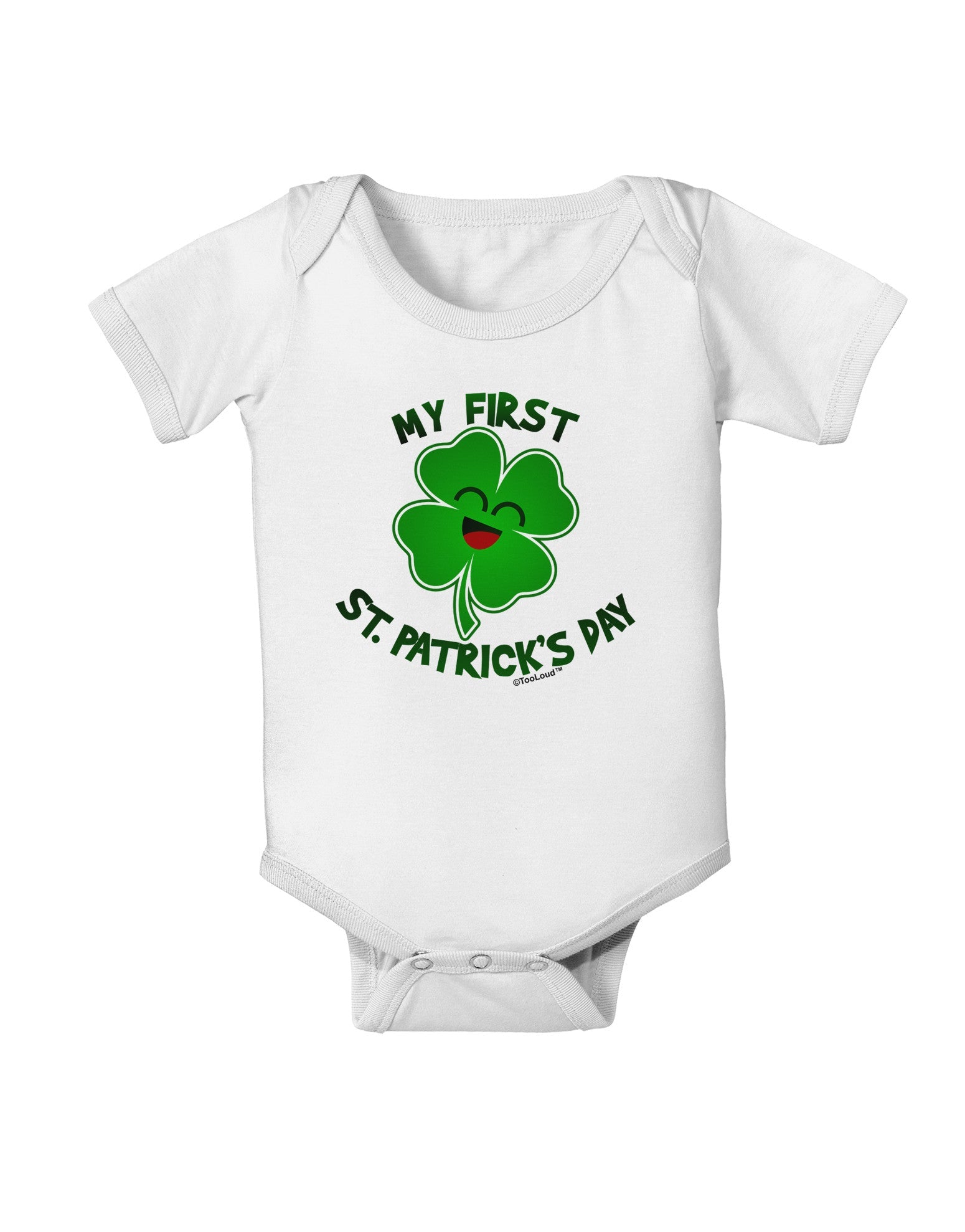 My First St. Patrick's Day Baby Romper Bodysuit-Baby Romper-TooLoud-White-06-Months-Davson Sales
