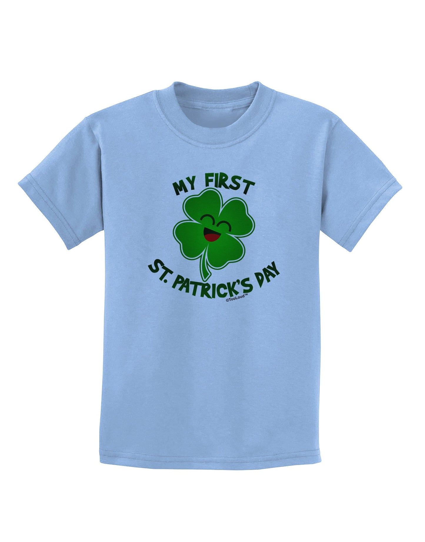 My First St. Patrick's Day Childrens T-Shirt-Childrens T-Shirt-TooLoud-Light-Blue-X-Small-Davson Sales