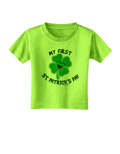 My First St. Patrick's Day Toddler T-Shirt-Toddler T-Shirt-TooLoud-Lime-Green-2T-Davson Sales