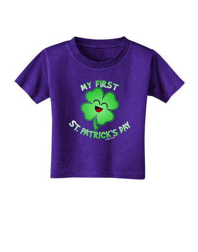 My First St. Patrick's Day Toddler T-Shirt Dark-Toddler T-Shirt-TooLoud-Purple-2T-Davson Sales