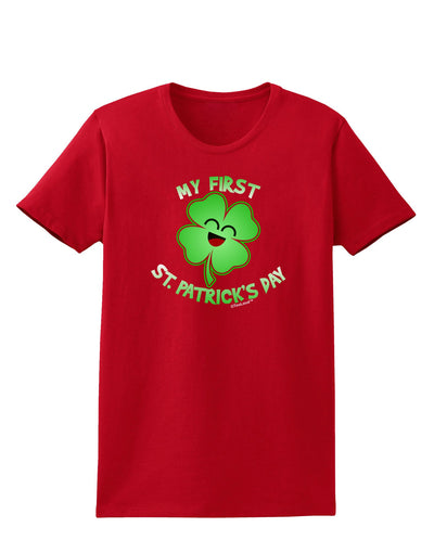 My First St. Patrick's Day Womens Dark T-Shirt-TooLoud-Red-X-Small-Davson Sales