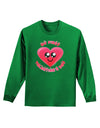 My First Valentine's Day Adult Long Sleeve Dark T-Shirt-TooLoud-Kelly-Green-Small-Davson Sales