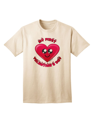 My First Valentine's Day Adult T-Shirt-Mens T-Shirt-TooLoud-Natural-Small-Davson Sales